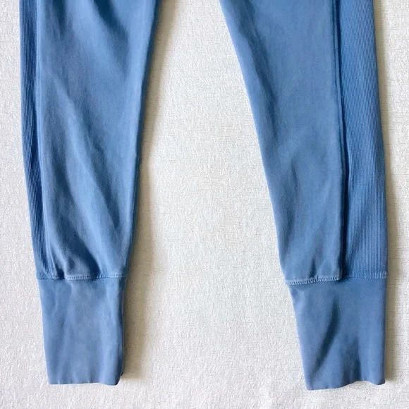 Free People Movement Hot Shots Cotton Jersey Pants Woman Medium Apres Blue - Picture 12 of 15